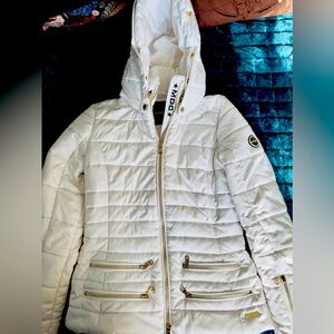Women’s MDC White Hooded Coat Size 40 (8)
